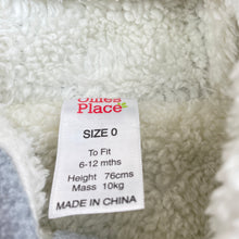 Load image into Gallery viewer, unisex Ollies Place, fleece lined hooded jacket / coat, GUC, size 0,  