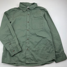 Load image into Gallery viewer, Boys Anko, khaki cotton long sleeve shirt, tiger, EUC, size 10,  