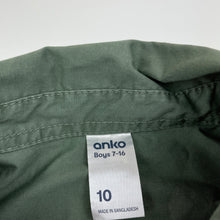 Load image into Gallery viewer, Boys Anko, khaki cotton long sleeve shirt, tiger, EUC, size 10,  