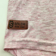 Load image into Gallery viewer, Girls SALEHI Kids Wear, pink marle t-shirt / top, no size, armpit to armpit: 37.5cm, GUC, size 8-10,  