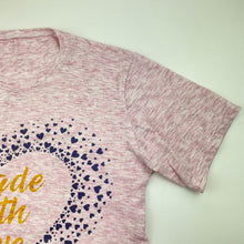 Load image into Gallery viewer, Girls SALEHI Kids Wear, pink marle t-shirt / top, no size, armpit to armpit: 37.5cm, GUC, size 8-10,  