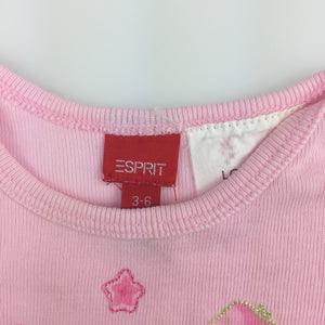 Girls Esprit, pink cotton t-shirt / top, FUC, size 00
