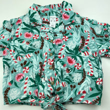 Load image into Gallery viewer, Girls Brilliant Basics, linen / viscose Christmas shirt / top, EUC, size 8,  
