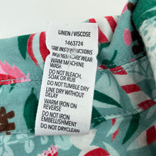 Load image into Gallery viewer, Girls Brilliant Basics, linen / viscose Christmas shirt / top, EUC, size 8,  