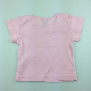 Girls Esprit, pink cotton t-shirt / top, FUC, size 00