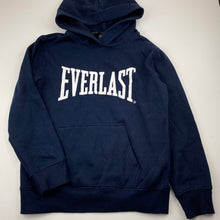 Load image into Gallery viewer, unisex Everlast, navy fleece lined hoodie sweater, GUC, size 12,  