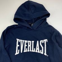 Load image into Gallery viewer, unisex Everlast, navy fleece lined hoodie sweater, GUC, size 12,  