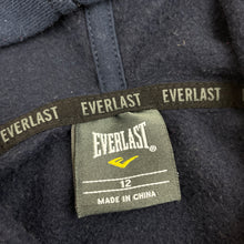Load image into Gallery viewer, unisex Everlast, navy fleece lined hoodie sweater, GUC, size 12,  