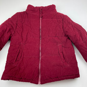 Girls Anko, wadded corduroy cotton jacket / coat, L: 41cm, GUC, size 9,  