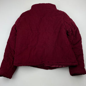 Girls Anko, wadded corduroy cotton jacket / coat, L: 41cm, GUC, size 9,  
