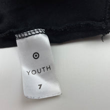 Load image into Gallery viewer, Girls Target, black organic cotton t-shirt / top, GUC, size 7,  