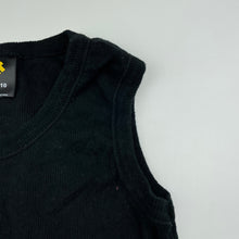 Load image into Gallery viewer, Boys Tilt, black stretchy singlet top, GUC, size 10,  