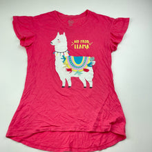 Load image into Gallery viewer, Girls Wonder Nation, lightweight t-shirt / top, llama, FUC, size 7-8,  