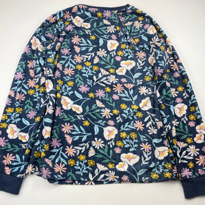Girls Anko, floral lightweight fleece pyjama top, GUC, size 14,  