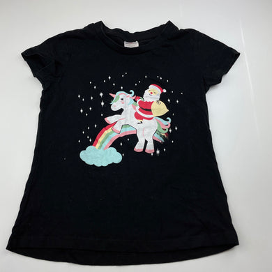 Girls B&L, cotton Christmas t-shirt / top, unicorn, GUC, size 12,  