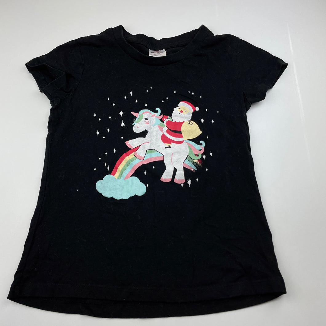 Girls B&L, cotton Christmas t-shirt / top, unicorn, GUC, size 12,  