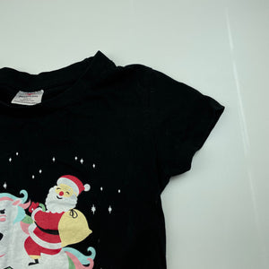 Girls B&L, cotton Christmas t-shirt / top, unicorn, GUC, size 12,  