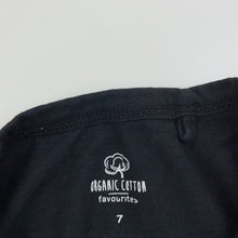 Load image into Gallery viewer, Girls Favourites, black organic cotton top, GUC, size 7,  