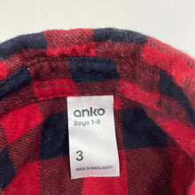 Load image into Gallery viewer, Boys Anko, flannel cotton long sleeve shirt, GUC, size 3,  