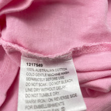 Load image into Gallery viewer, Girls Favourites, pink Aust cotton t-shirt / top, EUC, size 7,  