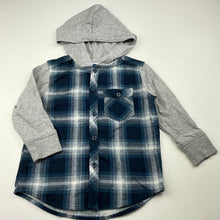Load image into Gallery viewer, Boys Anko, flannel cotton hooded shirt, EUC, size 2,  