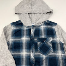 Load image into Gallery viewer, Boys Anko, flannel cotton hooded shirt, EUC, size 2,  
