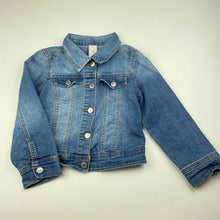 Load image into Gallery viewer, Girls Target, blue stretch denim jacket, poppers, GUC, size 5,  