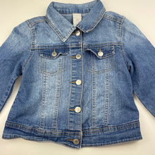 Load image into Gallery viewer, Girls Target, blue stretch denim jacket, poppers, GUC, size 5,  