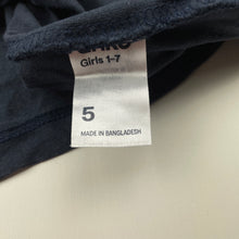 Load image into Gallery viewer, Girls Anko, navy cotton t-shirt / top, FUC, size 5,  