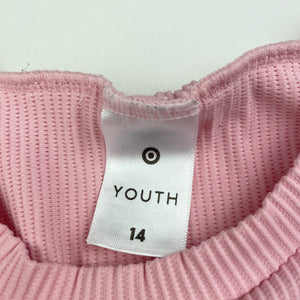Girls Target, short sleeve rashie / swim top, EUC, size 14,  