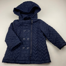 Load image into Gallery viewer, Girls Target, navy quilted jacket / coat, FUC, size 2,  