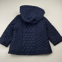 Load image into Gallery viewer, Girls Target, navy quilted jacket / coat, FUC, size 2,  