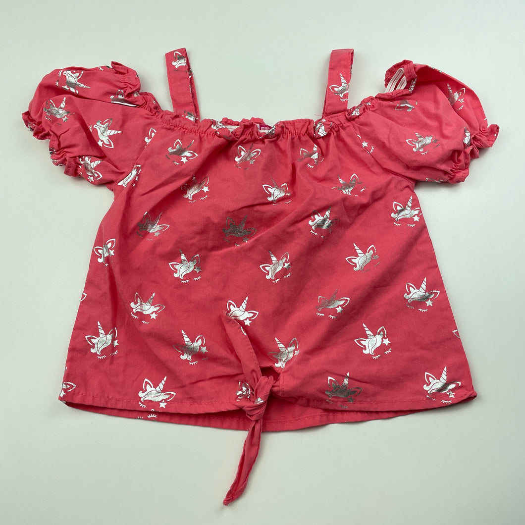 Girls Penelope Mack, lightweight summer top, unicorns, EUC, size 4,  