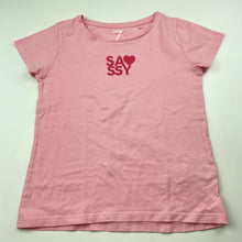 Load image into Gallery viewer, Girls Brilliant Basics, pink cotton t-shirt / top, GUC, size 7,  