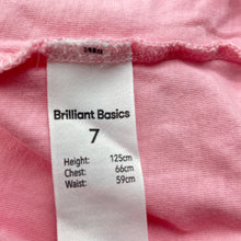 Load image into Gallery viewer, Girls Brilliant Basics, pink cotton t-shirt / top, GUC, size 7,  