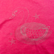 Load image into Gallery viewer, Girls B Collection, lightweight t-shirt / top, swan, FUC, size 6,  