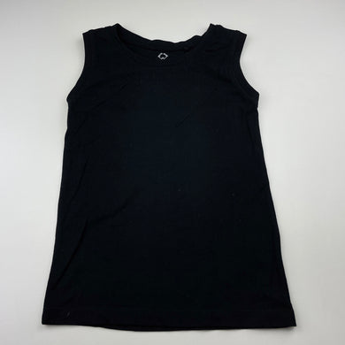 unisex Favourites, black Aust cotton tank top, EUC, size 7,  