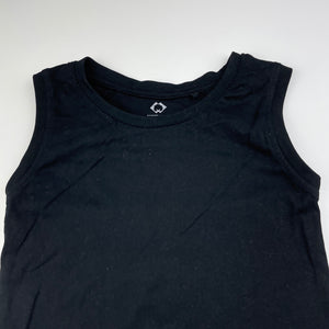 unisex Favourites, black Aust cotton tank top, EUC, size 7,  