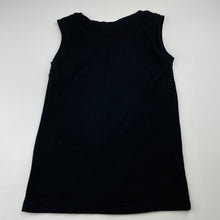 Load image into Gallery viewer, unisex Favourites, black Aust cotton tank top, EUC, size 7,  