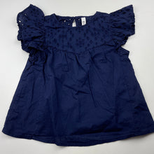 Load image into Gallery viewer, Girls KID, navy lightwwight cotton top, GUC, size 4,  