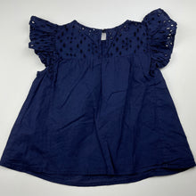 Load image into Gallery viewer, Girls KID, navy lightwwight cotton top, GUC, size 4,  
