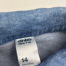 Load image into Gallery viewer, Girls Anko, blue stretch denim jacket, FUC, size 14,  