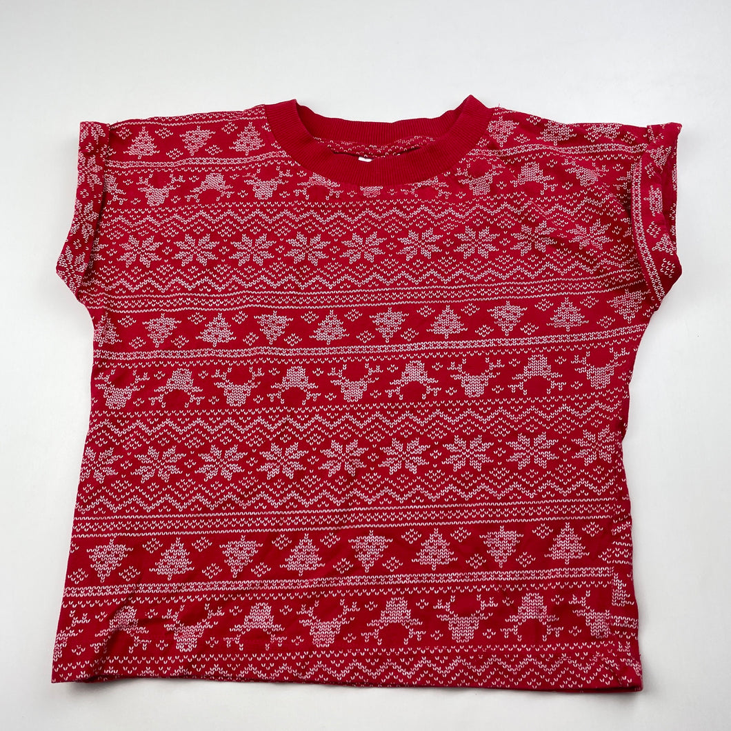 Girls B&L, cotton Christmas t-shirt / top, GUC, size 6,  