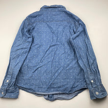 Load image into Gallery viewer, Girls Cotton On, chambray cotton long sleeve shirt, GUC, size 8,  
