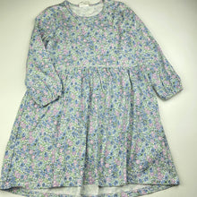 Load image into Gallery viewer, Girls Cotton On, floral cotton long sleeve dress, GUC, size 7, L: 63cm