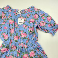 Load image into Gallery viewer, Girls Cotton On, floral cotton puff sleeve jumpsuit, NEW, size 8,  