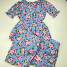 Load image into Gallery viewer, Girls Cotton On, floral cotton puff sleeve jumpsuit, NEW, size 8,  