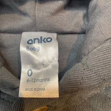 Load image into Gallery viewer, unisex Anko, lined quilted cotton hooded jacket, EUC, size 0,  