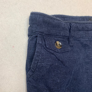 Boys Bardot Junior, navy linen blend shorts, adjustable, FUC, size 0,  