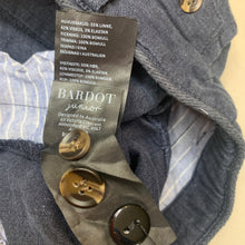 Load image into Gallery viewer, Boys Bardot Junior, navy linen blend shorts, adjustable, FUC, size 0,  